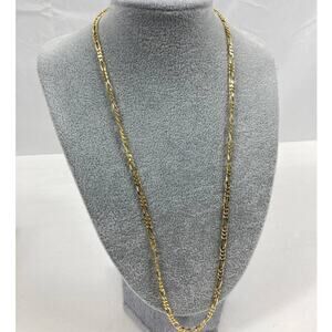 NWOT Mens Sterling Silver Figaro Chain Necklace 22"